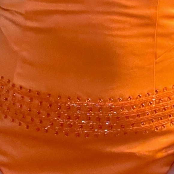 Jovani Strapless Gown Orange - Picture 5 of 7